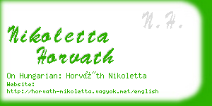 nikoletta horvath business card